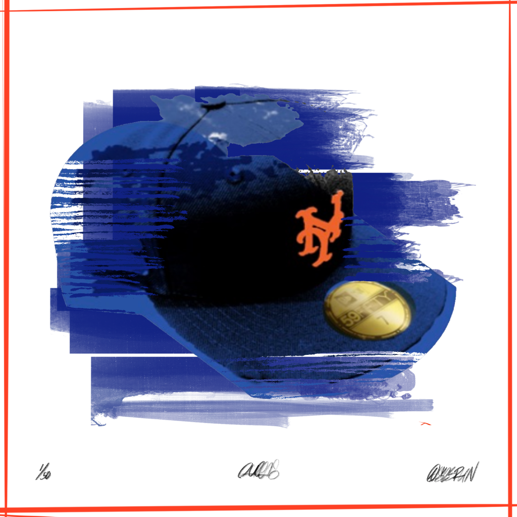 New York Metsの青い帽子のアート作品